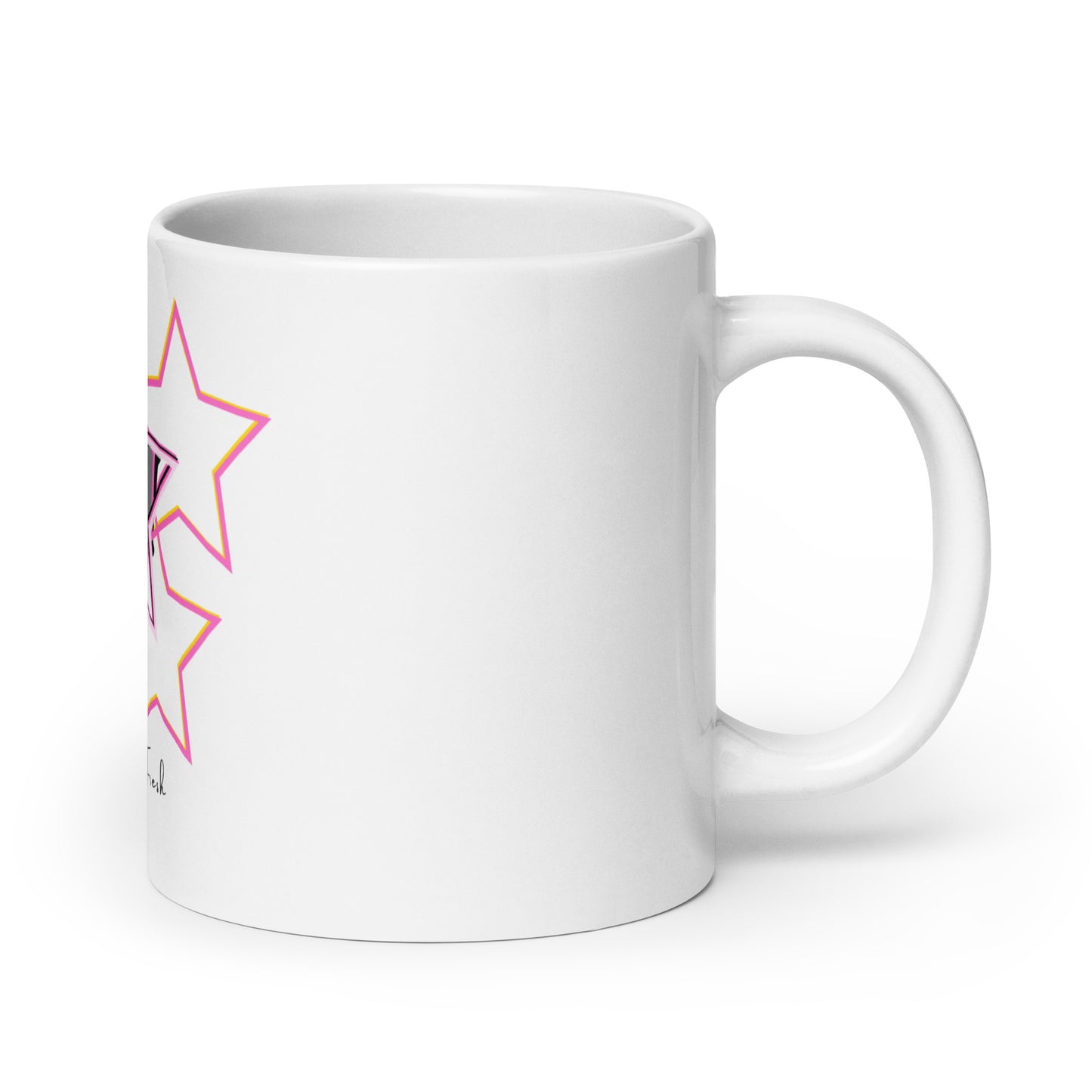 'Pink' Starz - Five Star Fresh White glossy mug