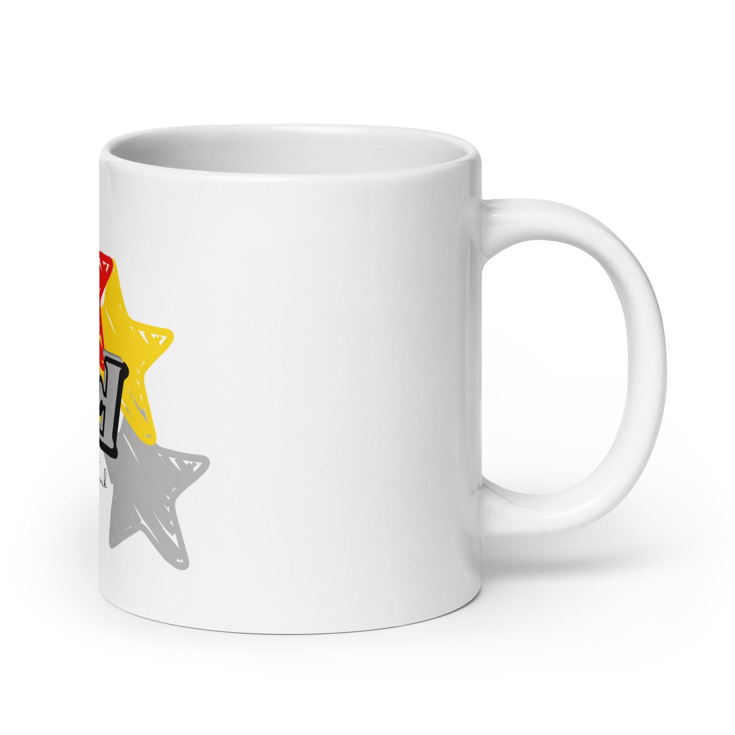 'Big Star' Bright - Five Star Fresh White glossy mug