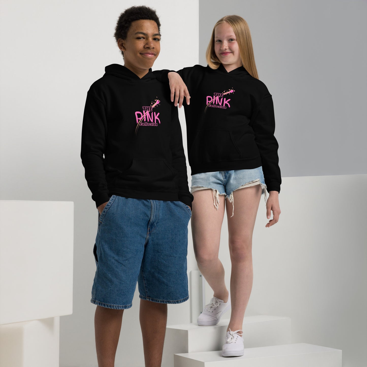 'The Original P.C.' - Pink Star - Youth heavy blend hoodie